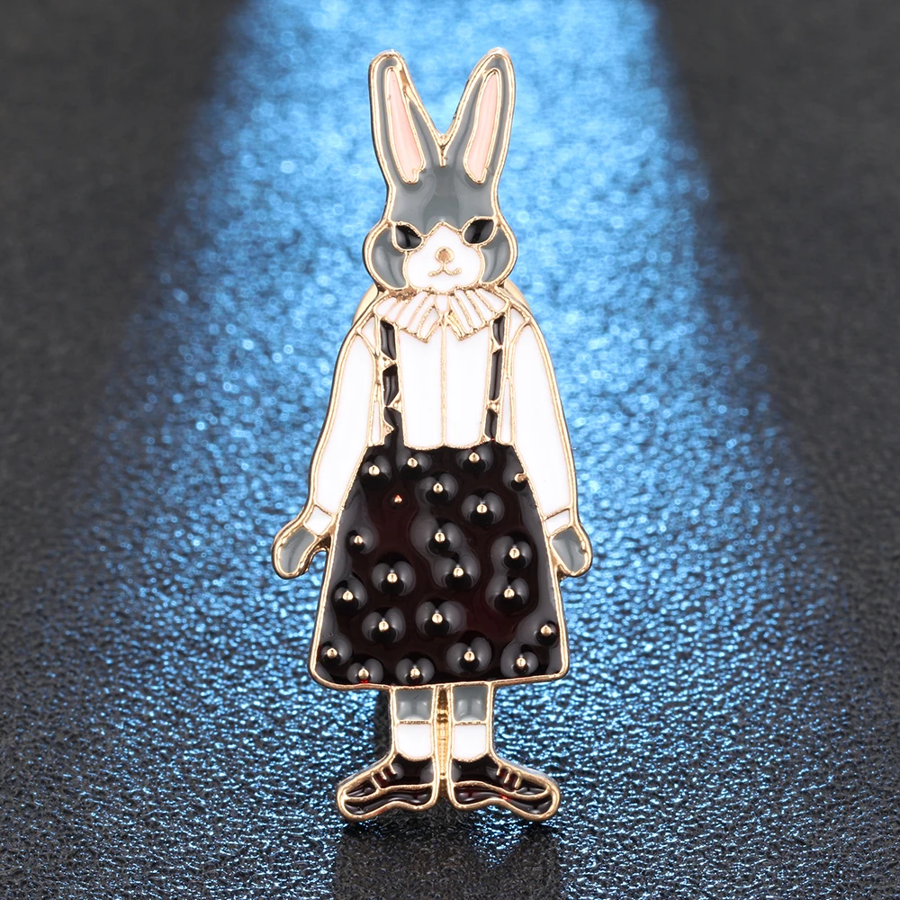 New Enamel Cute Animal Rabbit Style Brooch Denim Jacket Pin Buckle Shirt Badge Gift lapel pin | Украшения и аксессуары