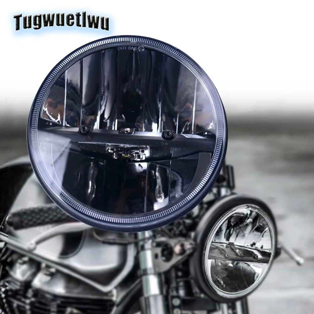 1pc new reflection 7inch round headlights high low beam motorcycle led