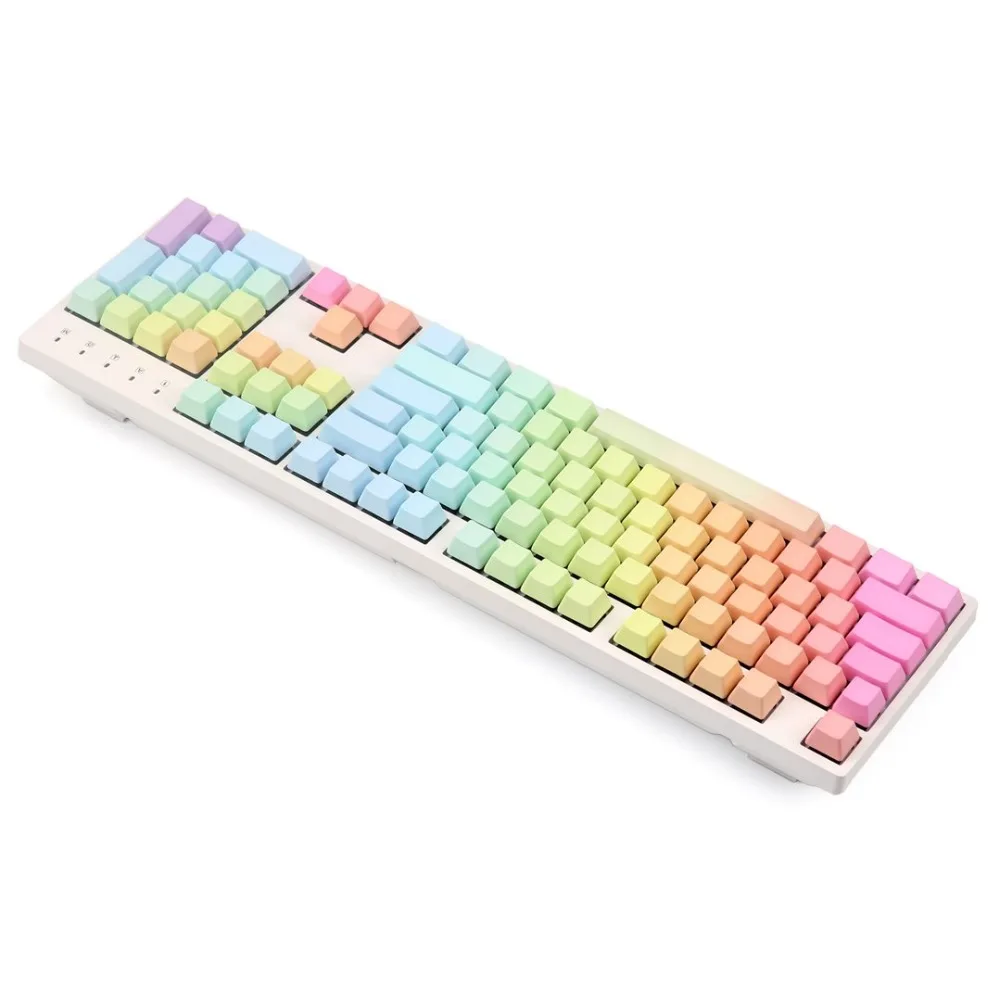 Пустые радужные колпачки OEM толстые PBT 123 ключи в ISO для cherry mx Porker GH60 Anne pro filco механическая клавиатура