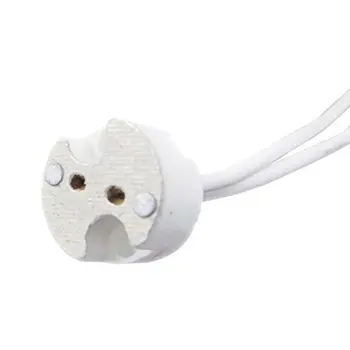 

MR16 Socket, G4 GU5.3 Light Socket, Ceramic with 10cm Silicon Wire, 2Pin LED Spotlight Socket