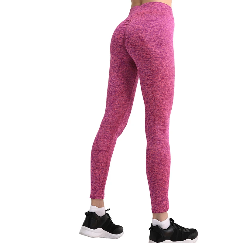 SVOKOR Solid Women Leggings V Waist Sportwear Polyester Ankle-Length Jeggings Breathable Soft Push Up Fashion Female Legging Leggings