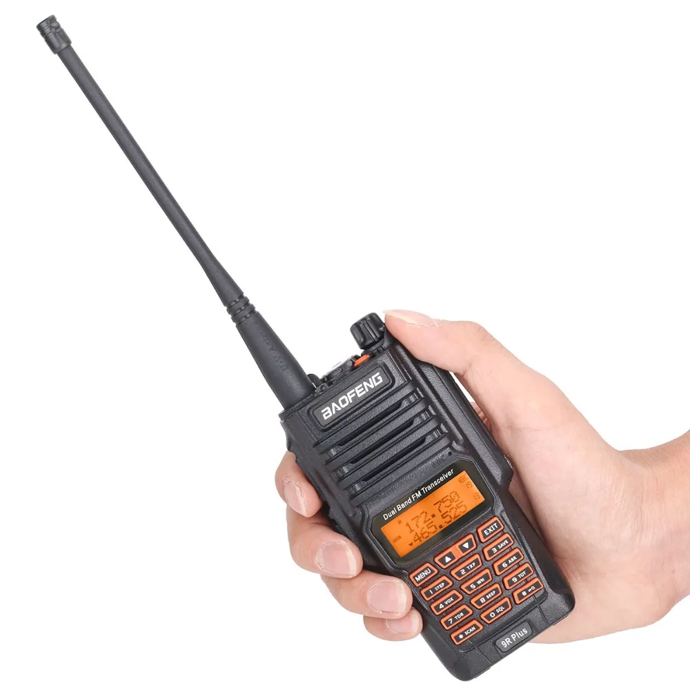 2 шт. Baofeng UV-9R плюс влагонепроницаемые Walkie Talkie 8 Вт 10 км мощный UHF VHF двухдиапазонный водонепроницаемый двухстороннее радио + программа кабель