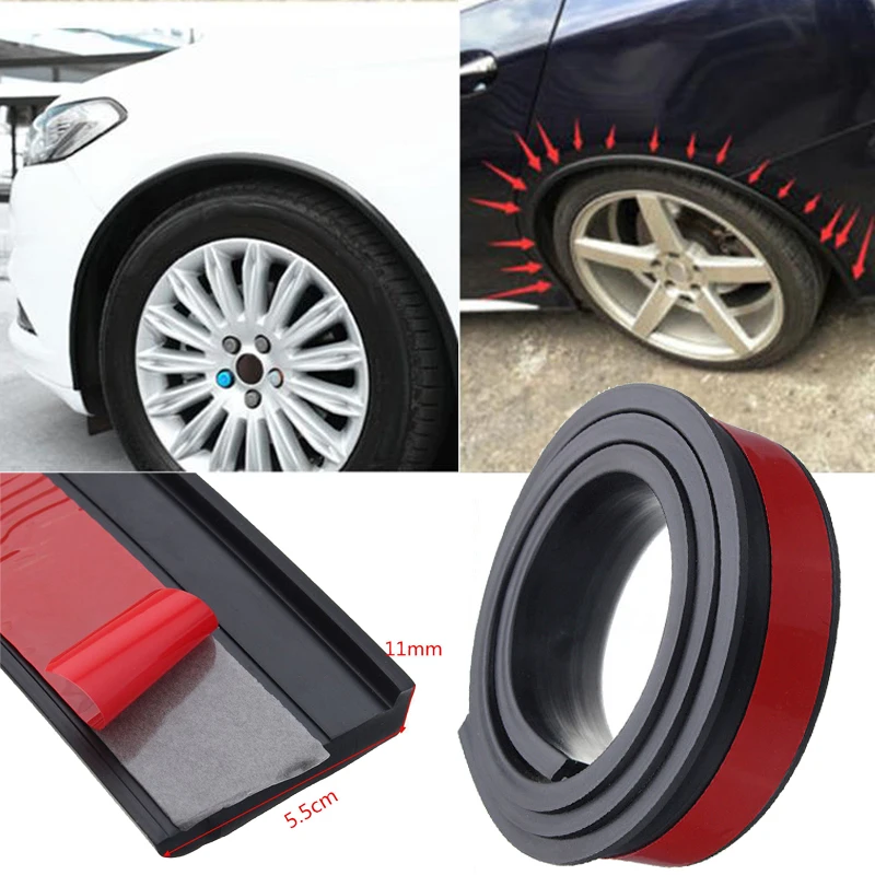 

Car Fender Flare Extension Wheel Eyebrow Protector Lip Wheel-arch Trim Wheel Eyebrow Arch Decorative Strip Car Tires Eyebr