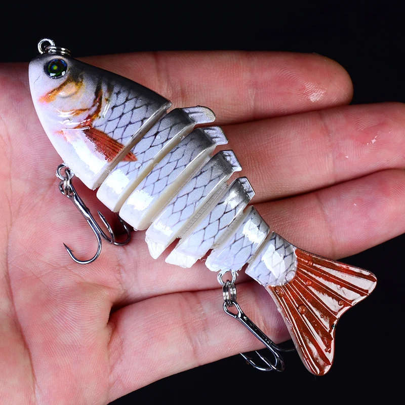 

Proberos Fishing 1PC Swimbait Fishing bait 6-7 Sections Fishing Lure 9-10cm/11-15.5g 6# Good Quality Hook Fishing Tackle