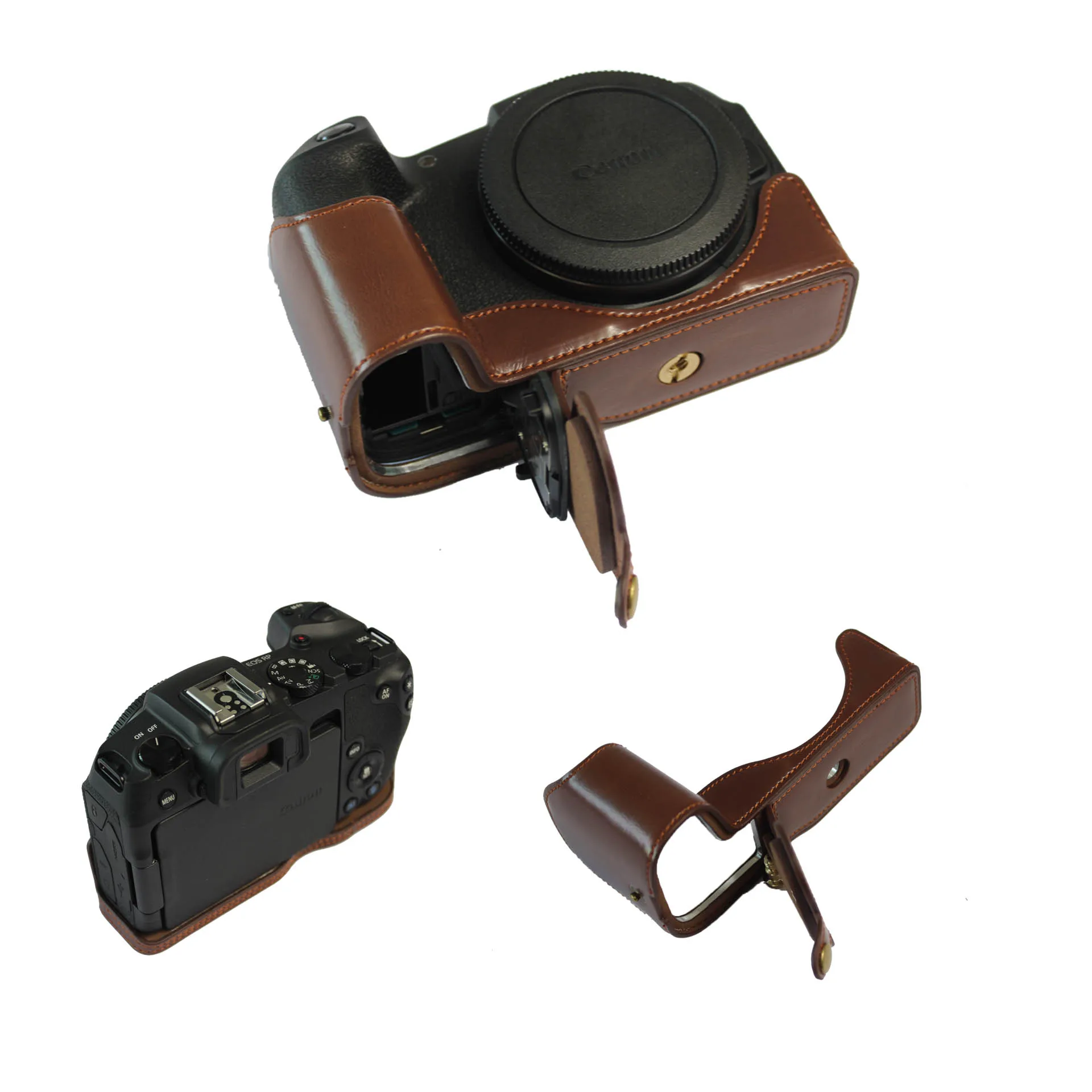 New Pu Leather Camera Case Bag Half Body For Canon EOS RP Camera case