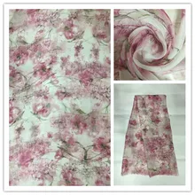 140 см Летний принт шелк шифон Ткань Мода Красочный леопардовый дизайн шелк шифон ткань 6momme DSF14