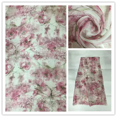 

140cm New Summer Print 100%Silk Chiffon Fabric Fashion colorful leopard design print 100% silk chiffon fabric 6momme DSF14