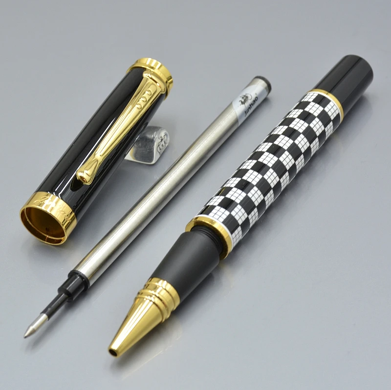 1pc Instruments gift SILVER metal classicWriting office Ballpoint Pen 