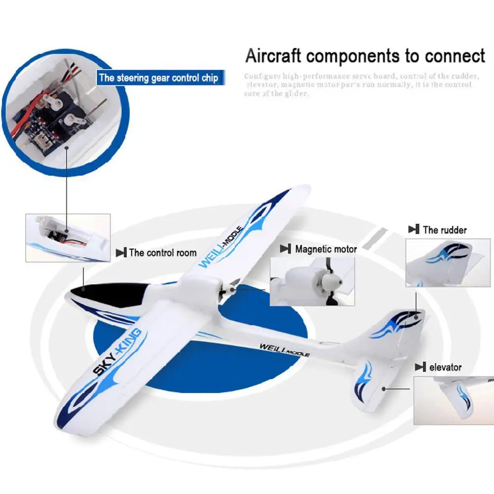 Длительное время полета RC планер 2,4 ГГц супер мощный магнитный двигатель EPP пульт дистанционного управления Самолет фиксированное крыло самолет игрушки