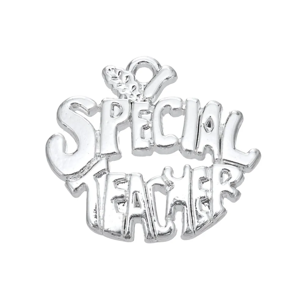 

Skyrim DIY Jewelry Charms Carve Teacher Charms Floating Pendants Handmade Jewelry Findings For Teachers' Day Gifts 10Pcs/Lot