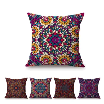 

Ethnic Meditterarean Mandala Seamless Pattern Design Buddhism Decoration Thow Pillow Case Home Decor Art Sofa Cushion Cover
