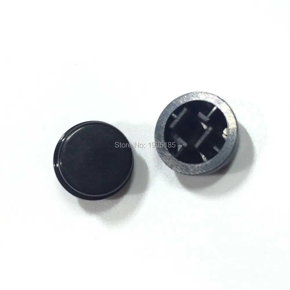 100pcs Black Round Tactile Button Caps For 12×12×7.3mm Tact Switches 