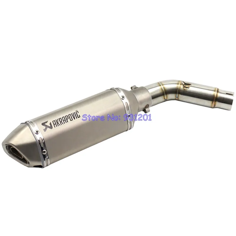 

Motorcycle Slip On GSR750 Exhaust System Mid Link Pipe Connect Pipe with Akrapovic Muffler Exhaust Pipe Escape with DB Killer