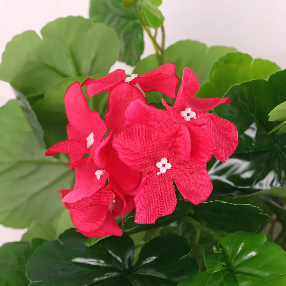 1xArtificial Crabapple Flower Leaf Home Party Wedding Hanging Decor-Rose Red