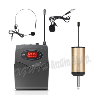 Xgwth 職業ポータブルワイヤレスヘッドセットラベリア UHF ワイヤレスマイクシステムカラオケ教師ツアーガイドの歌のカラオケ会議