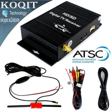 United States HD/SD ATSC Digital Terrestrial Channel Car TV Tuner Receiver 4 Video Out Free View + Car Active Amplifier Antenna