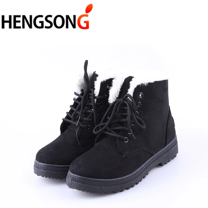 Snow boots winter ankle boots women shoes plus size shoes 2018 fashion heels winter boots fashion shoes ER642900