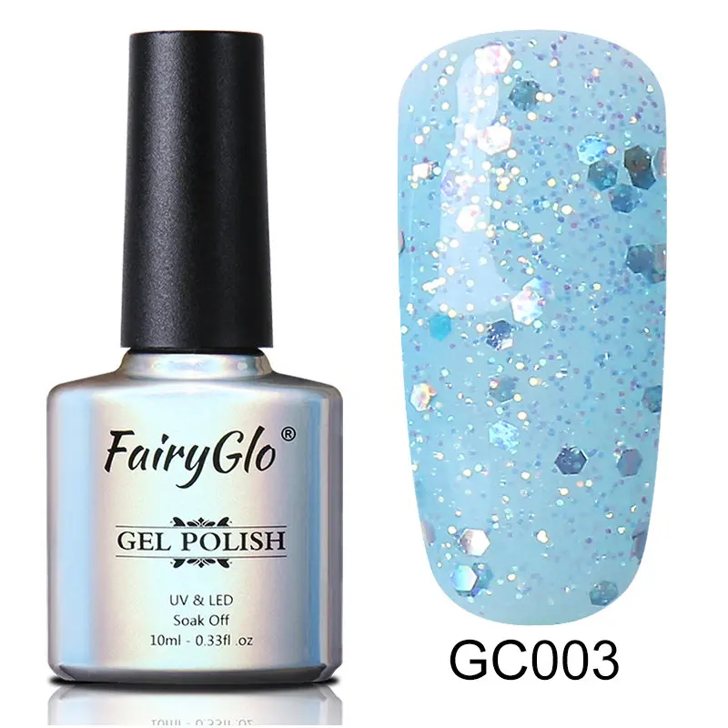 FairyGlo 10 мл УФ Блестящий Гель-лак для ногтей, блестящий Гель-лак, впитывающая полупостоянная краска, Гибридный Гель-лак Lucky Lak - Цвет: 003