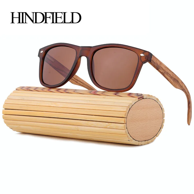 

HINDFIELD Handmade Luxury Bamboo Sunglasses Women Men Brand Designer Vintage Wood Sun Glasses Male Oculos De Sol Feminino UV400