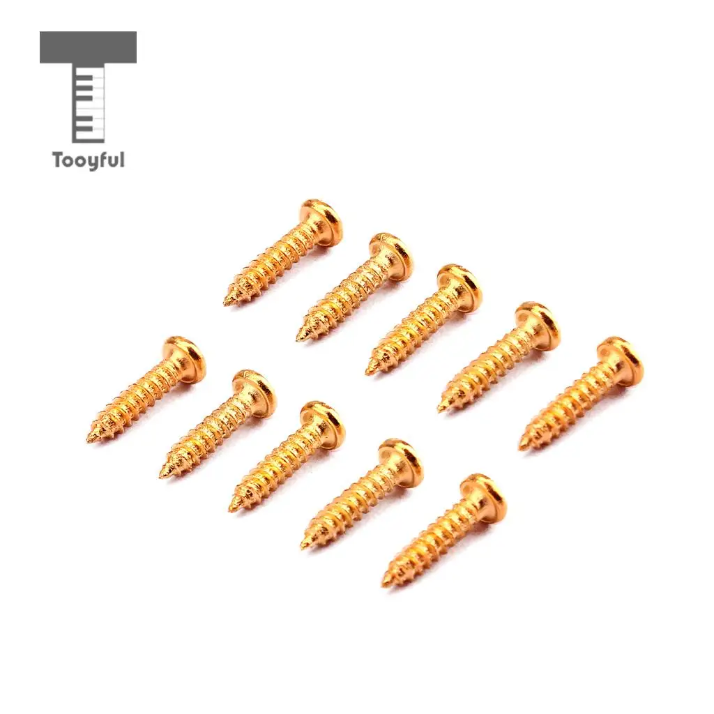 Tooyful 100 Pieces Iron Tuning Peg Tuner Mounting Screws for Guitar Bass Ukulele Mandolin Universal Parts 11 x 2.2mm