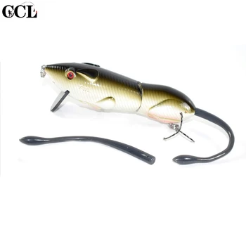 

Custom Topwater Swim Bait 6inch 3.4 OZ Musk Rat Carbon Fiber Lip Rat Lure for Bass Pike Musky Fishing
