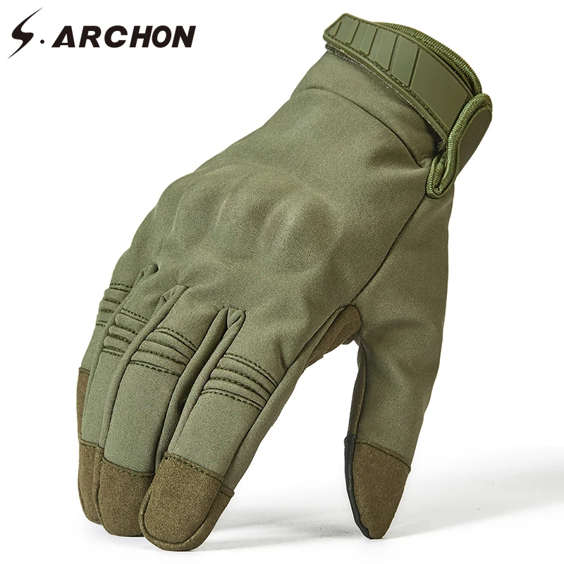 S. ARCHON US Army маскировочный костюм камуфляжные перчатки полный палец стрельба перчатки варежки военный Пейнтбол мотоцикл велосипедные перчатки
