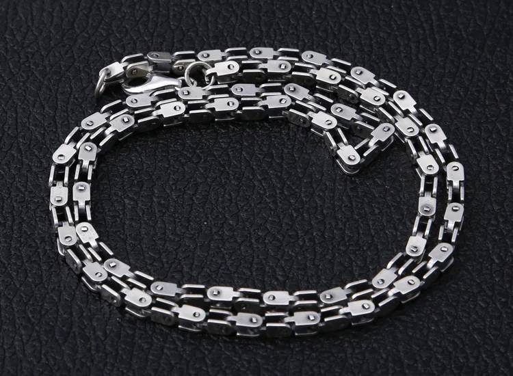 4 мм толстое ожерелье 925 пробы серебро для мужчин и женщин ажурная бамбуковая цепочка квадратное ожерелье лучших друзей Подвеска ювелирное изделие N12