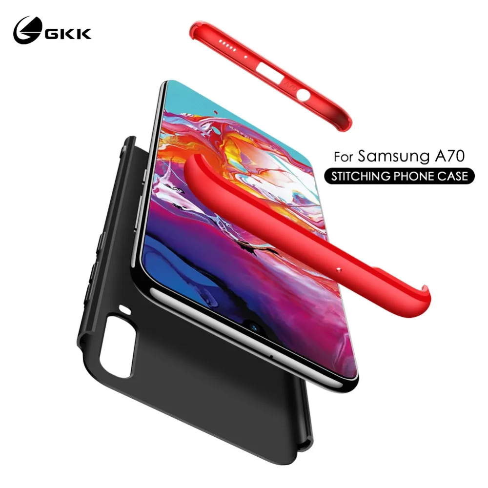 GKK для samsung Galaxy A40 A50 A60 A70 чехол 3 в 1 все включено противоударный Прочный ПК матовый