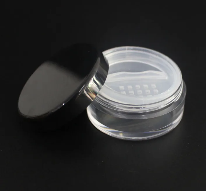 New 300pcs/lot 10g Cosmetic Jars With Powder Sifter And Lid Mesh With