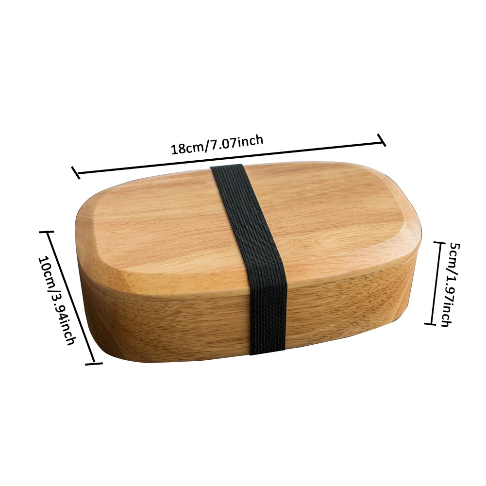 Ланч-бокс из натурального дерева Bento, трехслойный контейнер для еды, портативный Ланчбокс, кухонный прямоугольник, однослойные/двойные миски