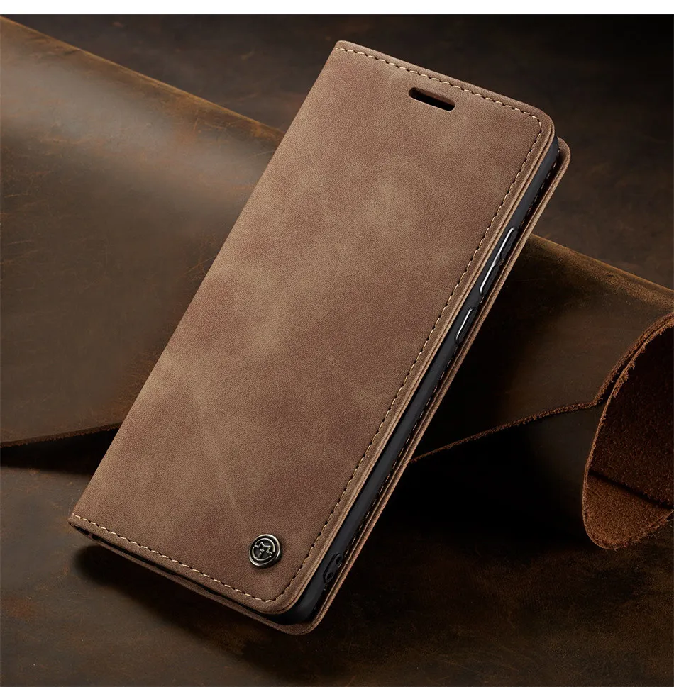 Flip Book Case For Huawei P smart Luxury Matte Leather Wallet Phone Cover For Huawei Honor 9 Lite Case Huawei P smart Cover Capa