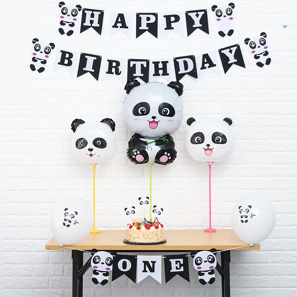 

Baby Cartoon Panda Foil Balloons Toy Animal Panda Latex Balloon Birthday Party Banner Decoration Kid Inflatable Toys