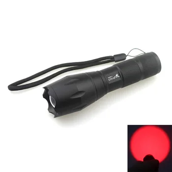 

U-F A100 1xCREE Q5 Red Light 5-Mode Zooming LED Flashlight Hunting Camping(1x18650/3xAAA)