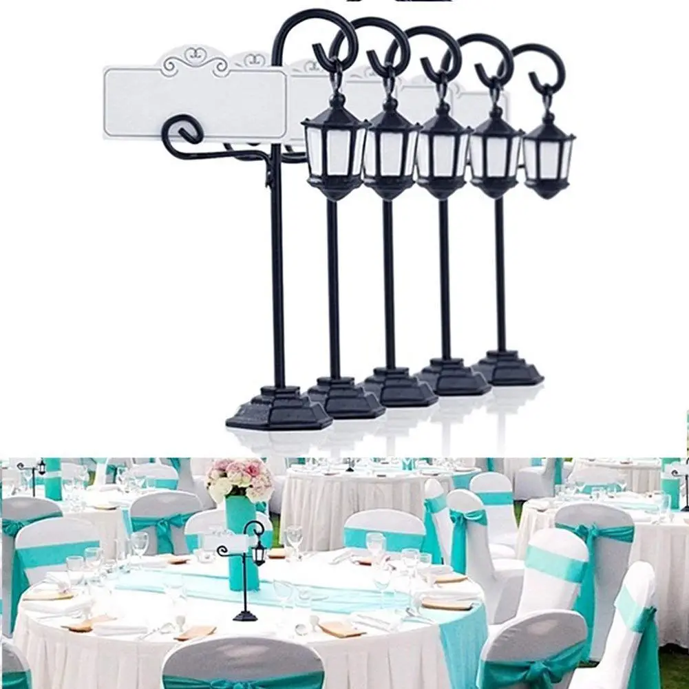 5 PCS Streetlight Shape Wedding Party Reception Place Card Holder