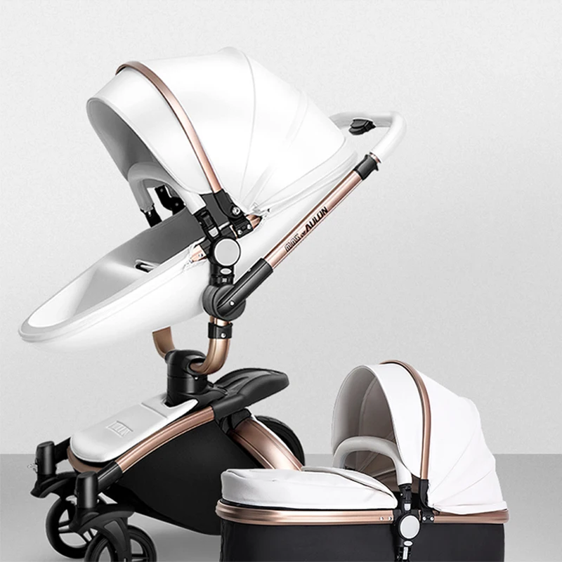 AULON High Landscape Baby Stroller 2 In 1 Seat+Basket Baby