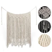 Длинные висячие богемные макраме тканые гобелены ручной работы Вязание стены дома Декор комнаты для свадебной вечеринки