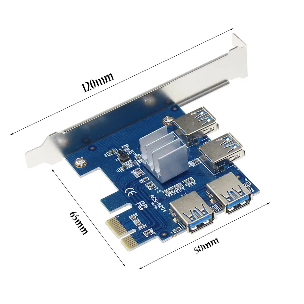 Лидер продаж 2018 Райзер PCI Express карта E от 1x до 16x1 4 PCIE USB 3 0 слот усилитель