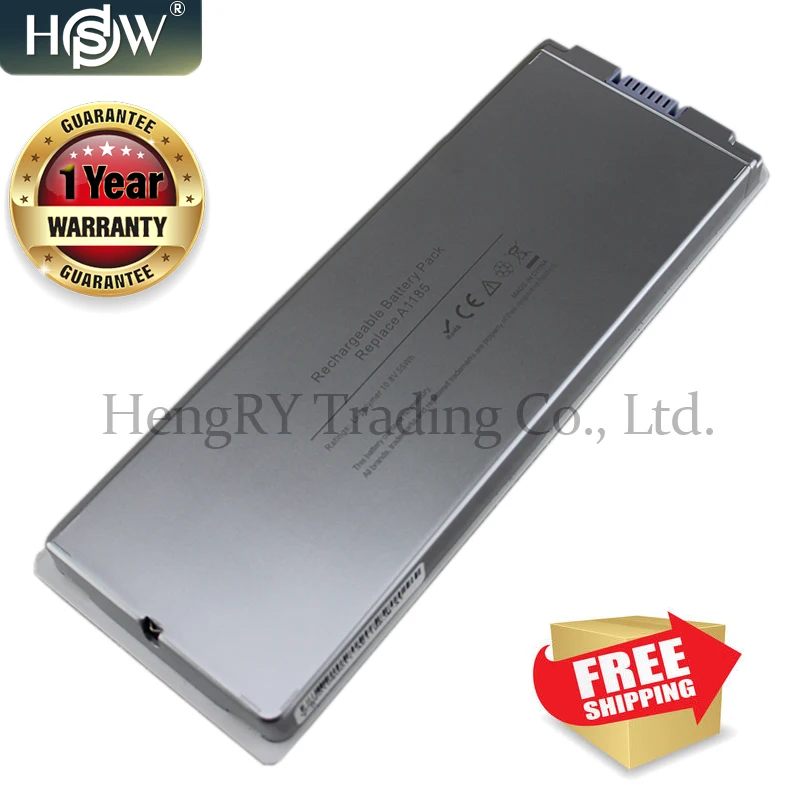 

New White laptop Battery for Apple MacBook 13" A1185 A1181 MA561 MA561FE/A MA561G/A MA254 Free Shipping