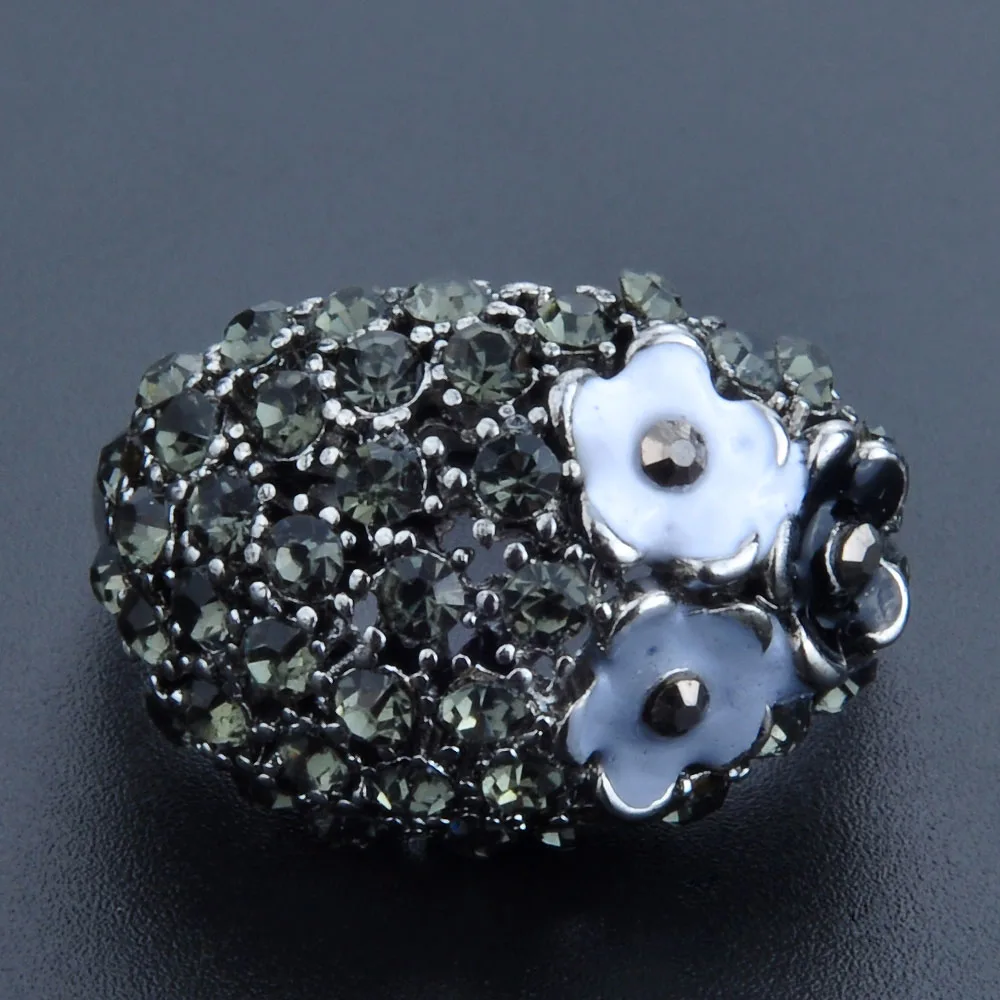 

MYTHIC AGE Bohe Bohemian Vintage Antique Silver Color Colorful Flower Party Ring Jewelry For Women Girls US Size 8 9