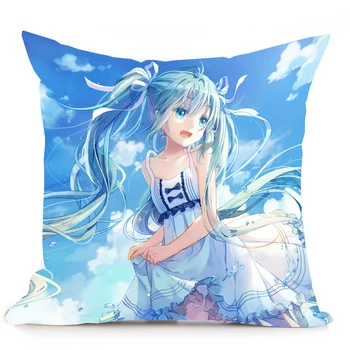 

Oct. Home Textile VOCALOID2 Anime Hachune Miku Polyester One-sided Two-sided Square Pillow Case #41480