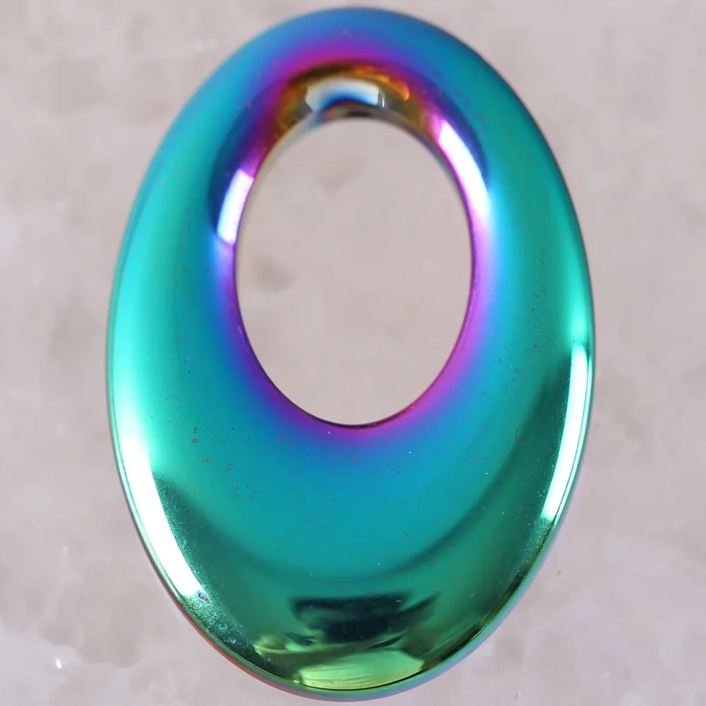 

Free Shipping 25X35MM Multi-color Non-Magnetic Hematite Beads Pendant 1PCS K044