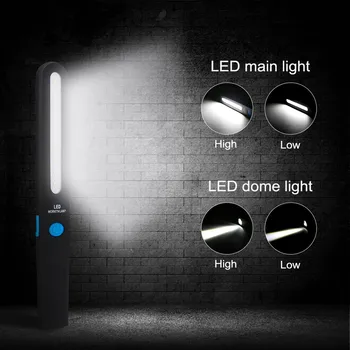 

Rechargeable LED Slim Work Light Lamp Torch Flashlight + USB Cable #30