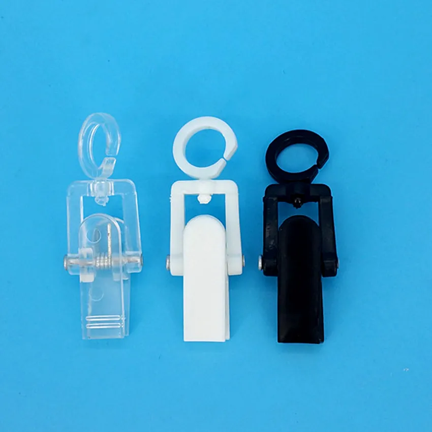 

Plastic Clear-Matte POP Sign Paper Display Clamp Holders Clips Rotatable Ring By Strong Grip Hanging Products Comoddity 100pcs
