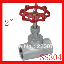 Новое поступление DN50 " SS304 женское из нержавеющей стали глобус запорные клапаны для воды, нефти и газа