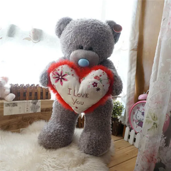 Fancytrader I Love You Teddy Bear Plush Stuffed Brown Bears Doll Birthday Valentine's Day Gifts 24inch
