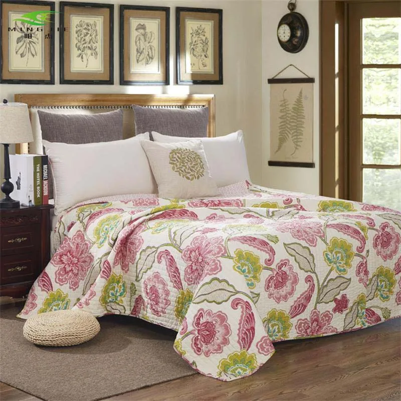 100 Cotton American Country winds flowers Printed Twin Size Patchwork