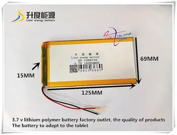 

3.7V 16000mAH 1569125 Polymer lithium ion / Li-ion battery for tablet pc;power bank
