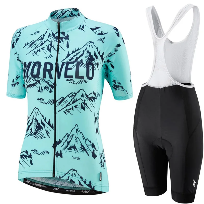 

Pro team Morvelo Woman Cycling Jersey Set Bicycle Sportswear Bike Clothes Shorts Sleeve Cycling Clothing Maillot Ropa Ciclismo