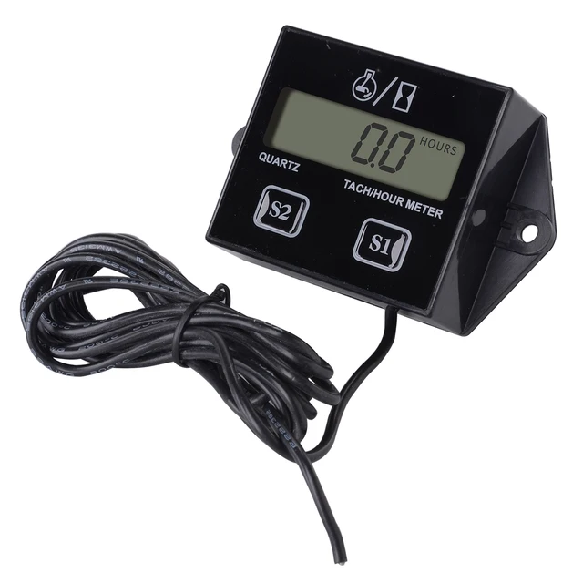Digital RPM Tach/Hour Meter Tachometer Spark Plugs Gas Engine Universal