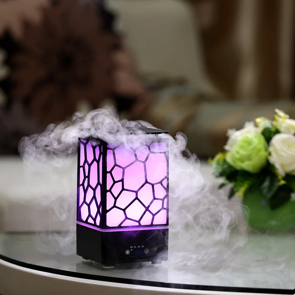 

LED Light Water Cube Aroma Diffuser 200ML Essential Oil Diffuser Household Beautiful Ultrasonic Air Humidifier Fine Mist Fogger
